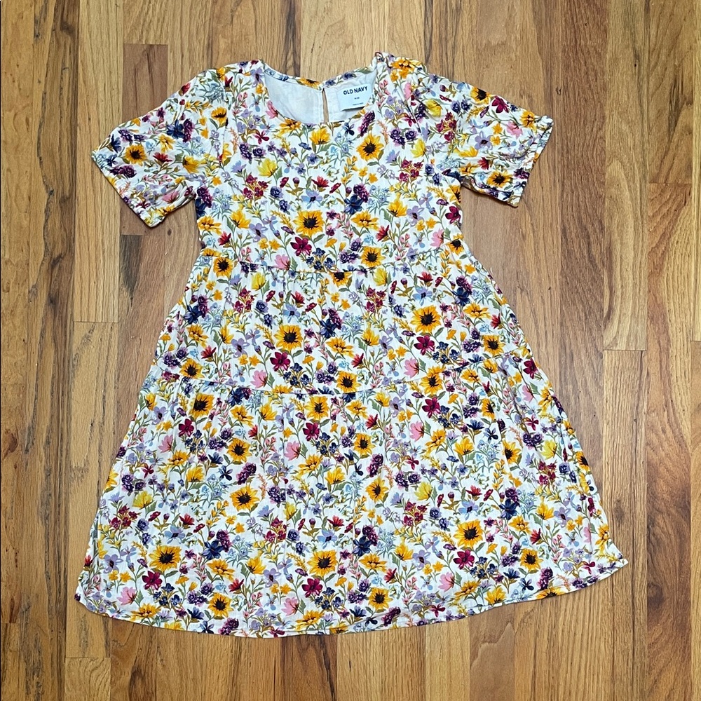 Sunflower Layered Dress Girls Size 8
